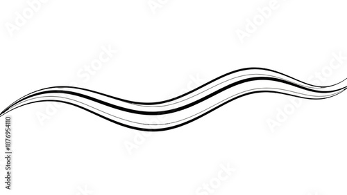Wavy black and white lines on a white background.