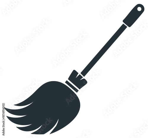 Stylized Mop Graphic Icon for Cleaning Concepts and Housekeeping Materials