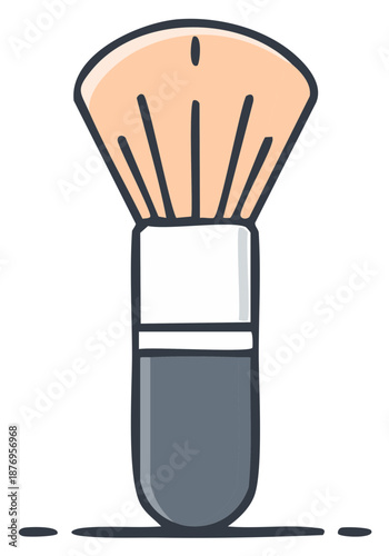 Stylish Blush Brush: Beauty Tool for Flawless Complexion.  Makeup Accessory