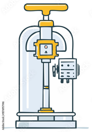 Industrial Hydraulic Press Machine with Control Panel and Crank