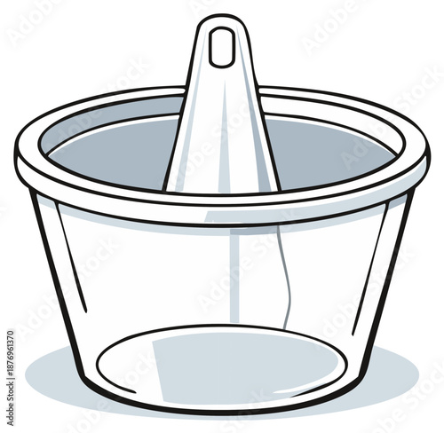 Clear citrus juicer with handle for extracting fresh juice from fruit