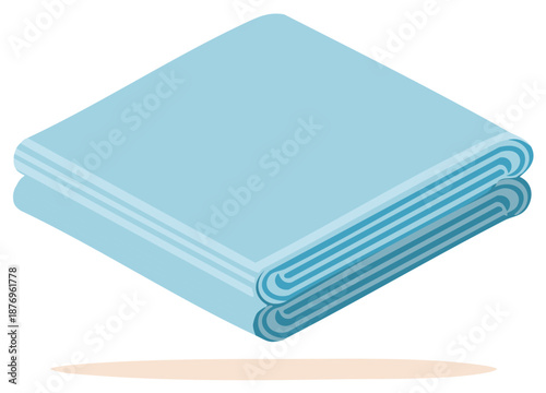 Folded Light Blue Fabrics Stacked Neatly Ready for Projects and Designs