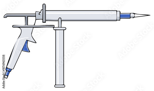 Illustration of a Caulk Gun for construction, home improvement, or DIY projects.