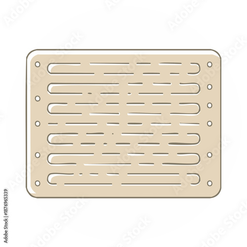 Traditional Passover Matzah Unleavened Bread Food Icon Illustration