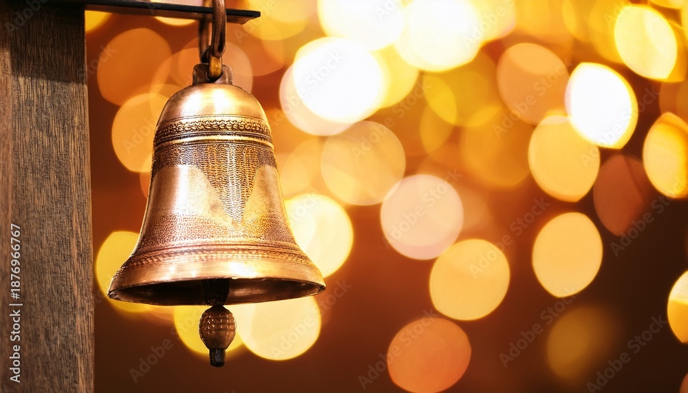 Obraz premium Vintage Bell With Warm Bokeh