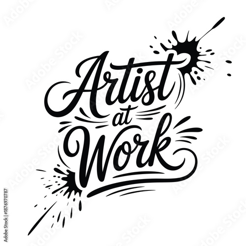 artist at work creative studio logo design