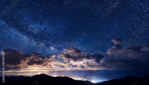 Night Sky With Stars And Clouds