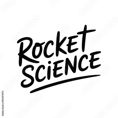 rocket science logo on a white background