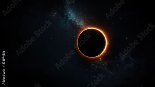 A breathtaking image capturing a solar eclipse against a cosmic backdrop, showcasing the beauty of the universe and the awe it inspires among spectators on Earth.