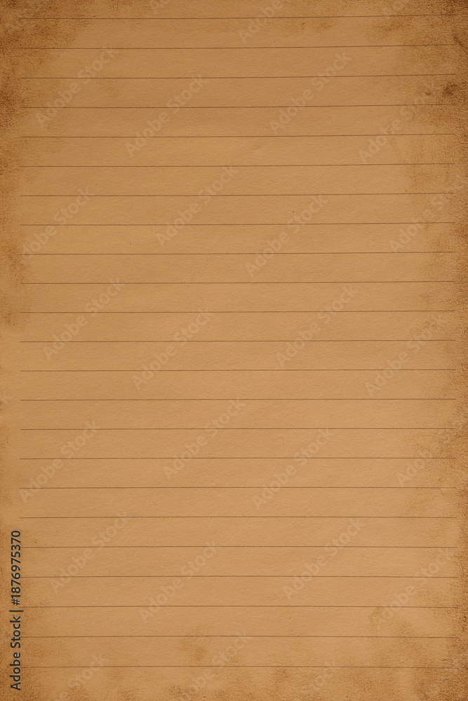 Naklejka premium Aged notebook paper with rustic stains texture