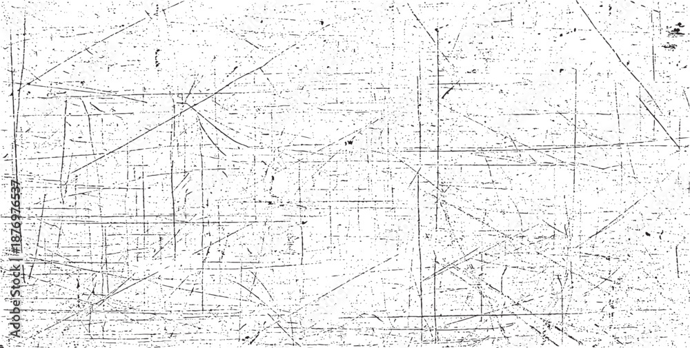 Obraz premium Scratched and Cracked Grunge Urban Background Texture Vector. Dust Overlay Distress Grainy Grungy Effect. Distressed Backdrop Vector Illustration. Isolated Black on White Background. EPS 10.