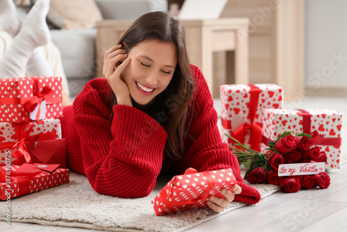 Beautiful young woman with ...