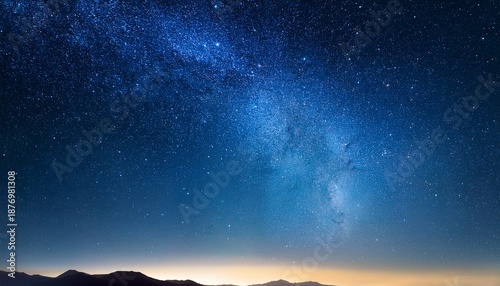 Clear Night Sky Illuminated By Stars Serving As A Background For Layout And Design Elements