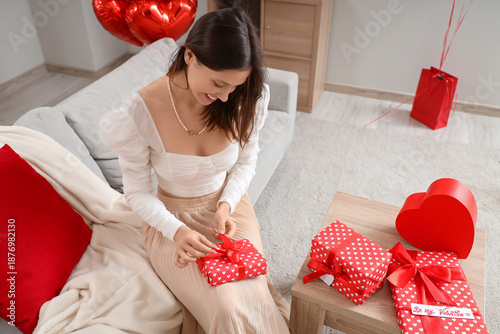Beautiful young woman with ...