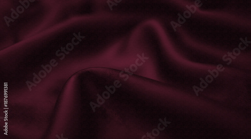 A photograph depicting a blurred bokeh effect showcasing the texture of black silk fabric with a beautiful wave pattern, sharp focus on the fabric, soft background, design background application 
