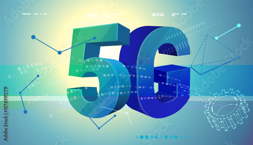 5G Technology Abstract Illustration