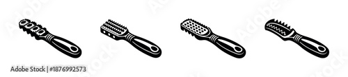 Kitchen utensil vector icons set - graters, peelers, culinary tools collection