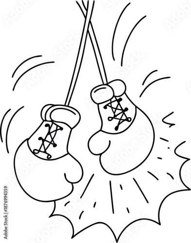 Boxing Gloves Impact Illustration Vector Design For Sport