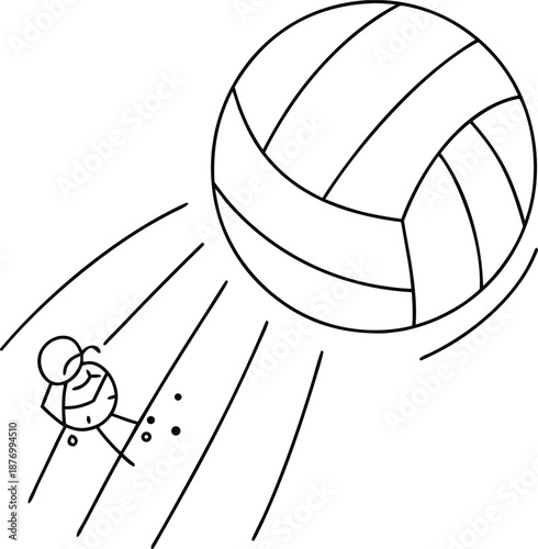 Volleyball Action Sport Game Athlete Training Exercise