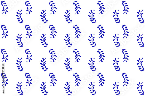 Traditional Mexican Talavera Seamless Pattern With Flower Motif. Ceramic Tile From Puebla. Vector Illustration.