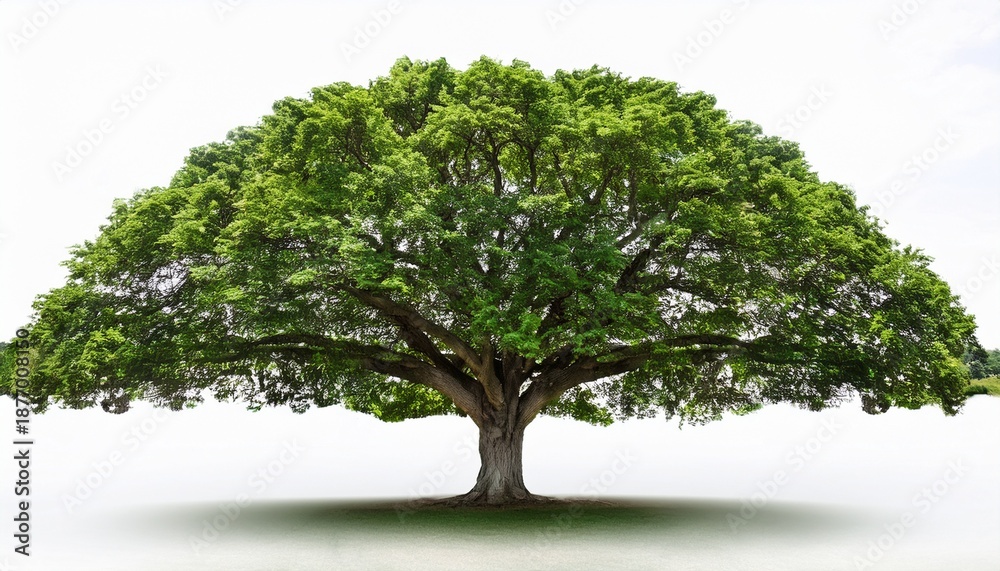 Obraz premium Full Lush Tree Against White