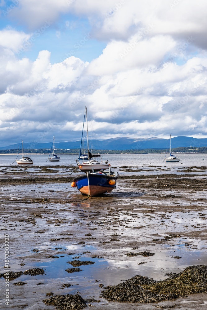 Fototapeta premium Forth Estuary over Blackness Castle, Blackness, Scotland, UK
