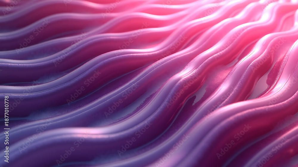 Obraz premium Wavy Pink and Purple Abstract Organic Texture flowing