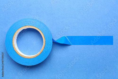 Blue insulating tape roll o...