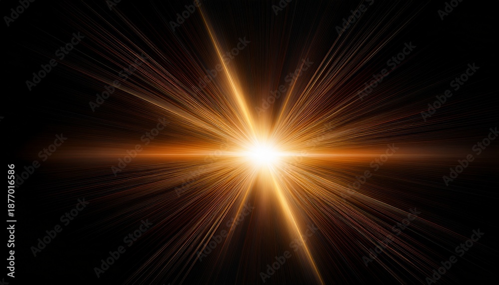 Obraz premium Bright Starburst Lens Flare Effect Isolated On Transparent Background