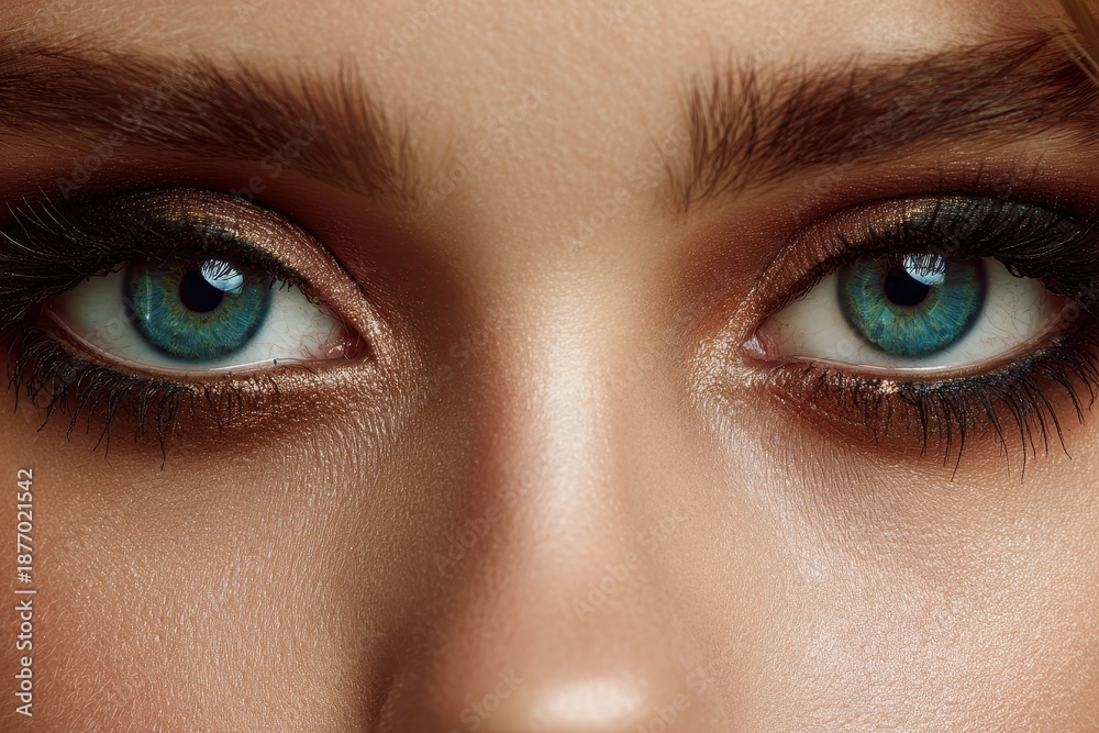 Obraz premium gorgeous made up eyes of a woman