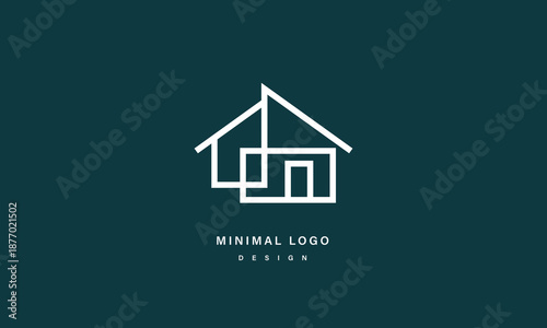 Modern House Logo – Minimal Home Real Estate Line Icon Design