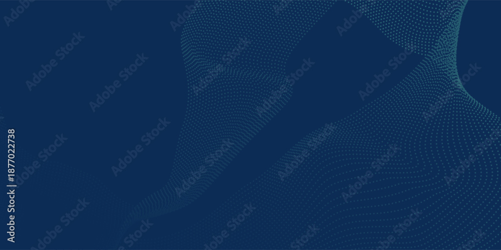 Fototapeta premium Dark blue halftone dotted abstract background, big data pattern, technology or futuristic visualization, waveform dot texture, music backdrop.