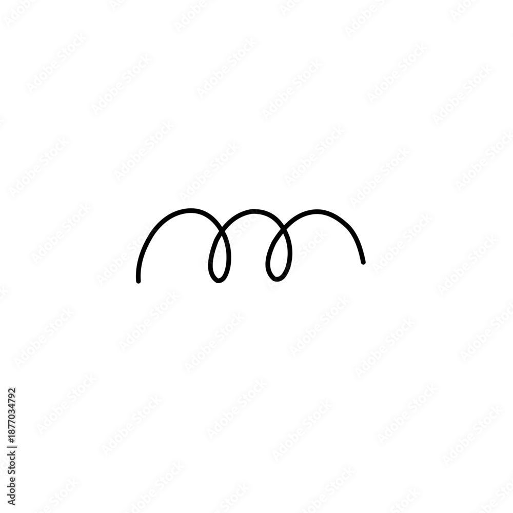 Fototapeta premium Doodle spiral springs