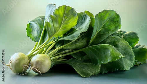 Bunch Of Vibrant Green Turnip Greens