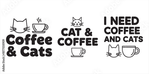 Coffee and cats Vector