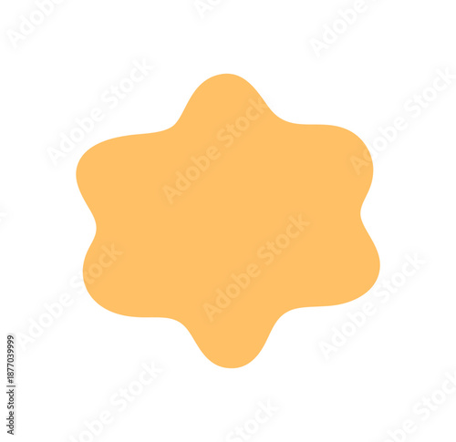 Groovy wavy scallop border shape silhouette stands out as a retro abstract graphic. Solid bubble frame with y2k background adds vintage pop accent in contemporary art style.