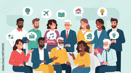 All Human Experience Feels Emotional the Community Engaged Illustration