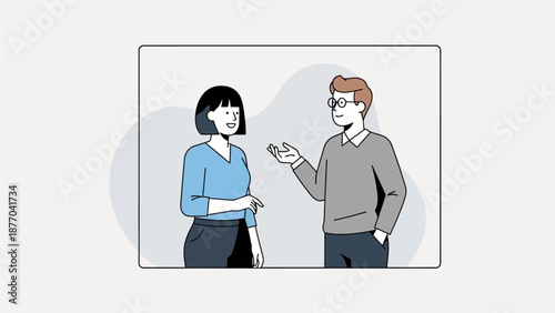 All Human Experience Feels Emotional the Moment Man and Woman Interact in Illustration