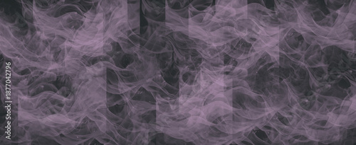Ethereal purple smoke swirls against a dark backdrop creating an abstract and mysterious visual