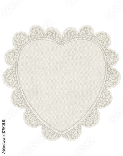 Hand draw watercolor lace frame with white elegant motives, isolated on white background