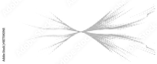 Abstract Black Halftone Dotted Burst Pattern With Dynamic Exploding Points For Creative Impact Vector Illustration