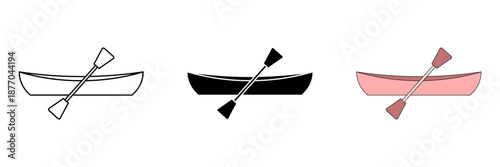 boat kayak Set icon, Vector Design Template. vector illustration. Navigation icon