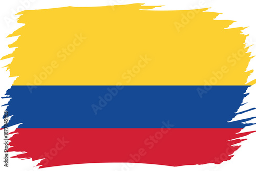 Flag of Colombia. Colombian national symbol in official colors. Template icon. Abstract vector background.