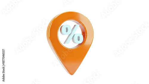 Orange Location Pin with Percentage Symbol Free Download Orange Location Pin with Percentage Symbol - GFXLoad