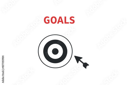 Target and arrow symbolizing goals and achievements