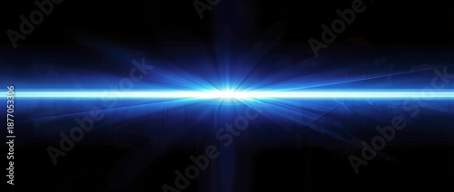 電気ブルーが放つミニマルな光線