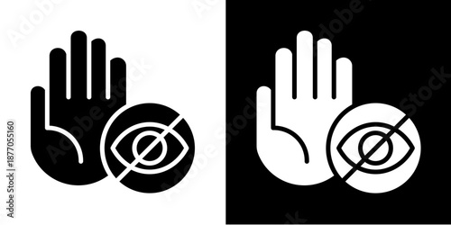 Invisible Hand  Icon Set White Glyph Style Collection
