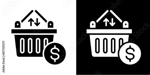 Market Forces Gear  Icon Set White Glyph Style Collection
