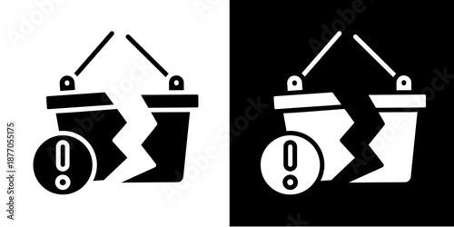 Shortage  Icon Set White Glyph Style Collection
