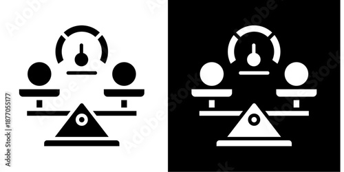 Stability Indicator  Icon Set White Glyph Style Collection
